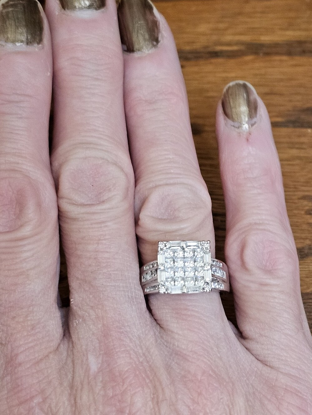 NOT FOR SALE JTV 2.37ctw High Grade CZ Invisible Set Platineve®Ring - Picture 16 of 17